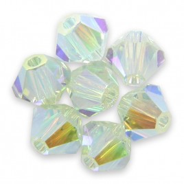 Swarovski 5328 Xilion Bead 4mm Light Azore AB2x Bicone