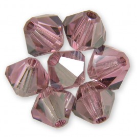 Swarovski 5328 Xilion Bead 4mm Light Rose Satin Bicone