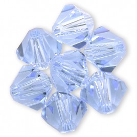 Swarovski 5328 Xilion Bead 4mm Light Sapphire Bicone