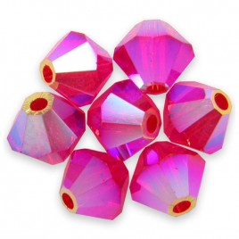Swarovski 5328 Xilion Bead 4mm Light Siam AB2x Bicone
