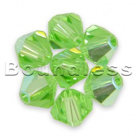 Swarovski 5328 Xilion Bead 4mm Peridot AB Bicone