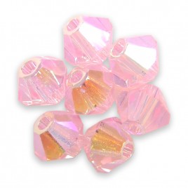 Swarovski 5328 Xilion Bead 4mm Rosaline AB2x Bicone