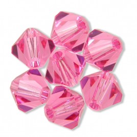 Swarovski 5328 Xilion Bead 4mm Rose Bicone