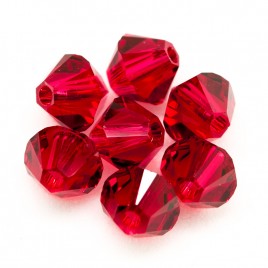 Swarovski 5328 Xilion Bead 4mm Scarlet Bicone