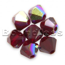 Swarovski 5328 Xilion Bead 4mm Siam AB Bicone