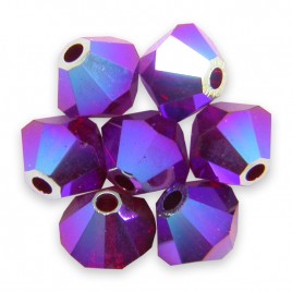 Swarovski 5328 Xilion Bead 4mm Siam AB2x Bicone