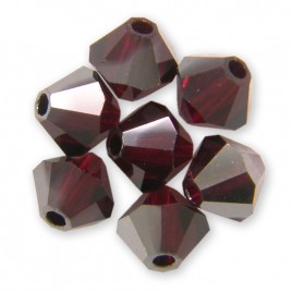 Swarovski 5328 Xilion Bead 4mm Siam Satin Bicone