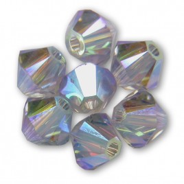 Swarovski 5328 Xilion Bead 4mm Smokey Mauve AB2x Bicone