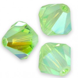 Swarovski 5328 Xilion Bead 6mm Chrysolite AB2x Bicone