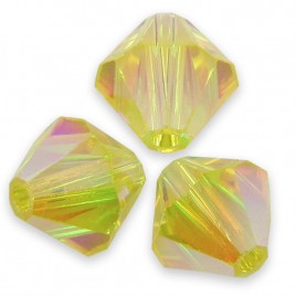 Swarovski 5328 Xilion Bead 6mm Citrine AB2x Bicone