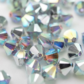 Swarovski 5328 Xilion Bead 6mm Crystal AB CAL Bicone