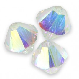 Swarovski 5328 Xilion Bead 6mm Crystal AB2x Bicone