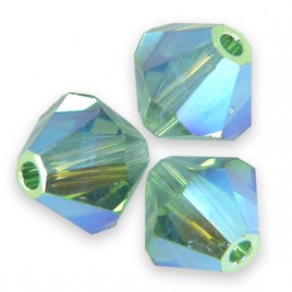 Swarovski 5328 Xilion Bead 6mm Erinite AB2x Bicone