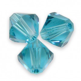 Swarovski 5328 Xilion Bead 6mm Indicolite Bicone