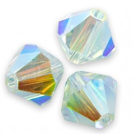 Swarovski 5328 Xilion Bead 6mm Light Azore AB2x Bicone