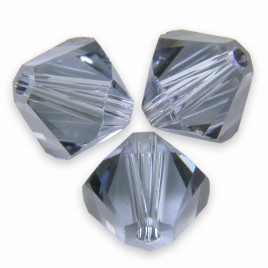 Swarovski 5328 Xilion Bead 6mm Light Sapphire Satin Bicone
