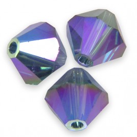 Swarovski 5328 Xilion Bead 6mm Montana AB2x Bicone