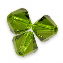 Swarovski 5328 Xilion Bead 6mm Olivine Bicone