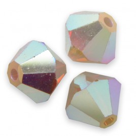 Swarovski 5328 Xilion Bead 6mm Sand Opal AB2x Bicone