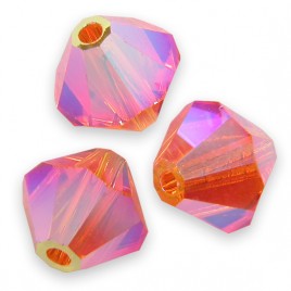 Swarovski 5328 Xilion Bead 6mm Sun AB2x Bicone
