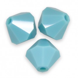 Swarovski 5328 Xilion Bead 6mm Turquoise Bicone