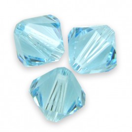 Swarovski 5328 Xilion Bead 8mm Aquamarine Bicone