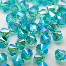 Swarovski 5328 Xilion Bead 8mm Light Emerald AB2x