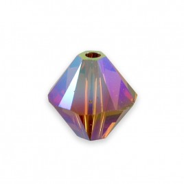 Swarovski 5328 Xilion Bead 8mm Smoked Topaz AB2x Bicone