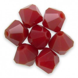 Swarovski 5328 Xillion Bead 4mm Dark Red Coral Bicone