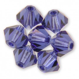 Swarovski 5328 Xillion Bead 4mm Dark Sapphire Bicone
