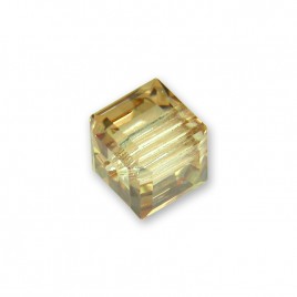 Swarovski 5601 4mm Crystal Golden Shadow Cube Bead