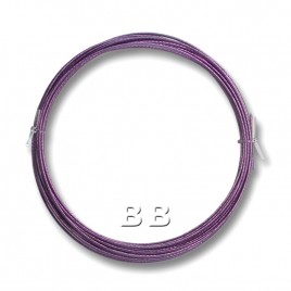 Tanzanite coloured, nylon coated 0.45mm/.018" Dia.7x1 Tigertail