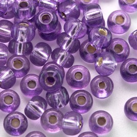 Violet Pink silver lined size 5/0 seed beads- Retail system